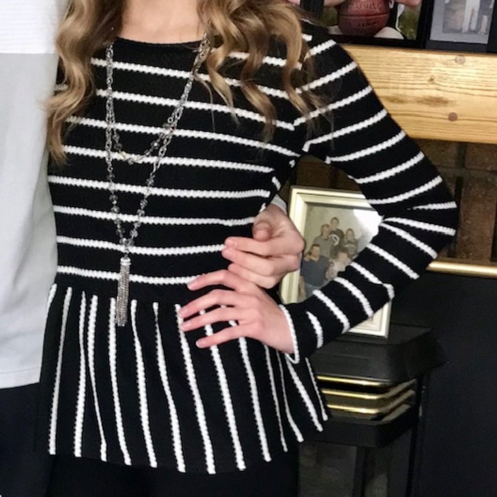 Maurices striped peplum top size XS
